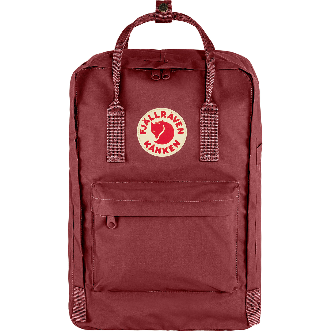 Kånken Laptop 15" backpack in Vinylon F fabric, front pocket, padded shoulder straps.
