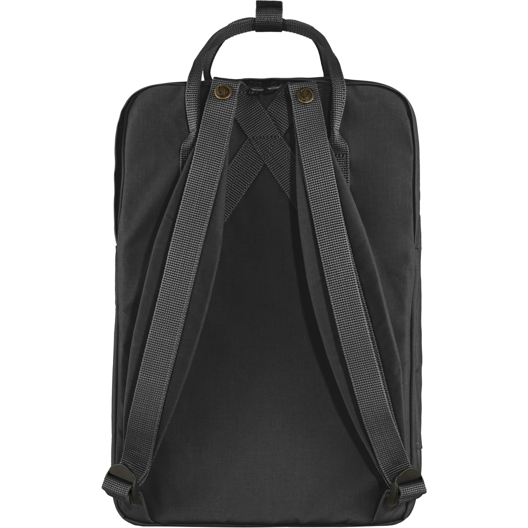 Kånken Laptop 15" black backpack with padded shoulder straps.