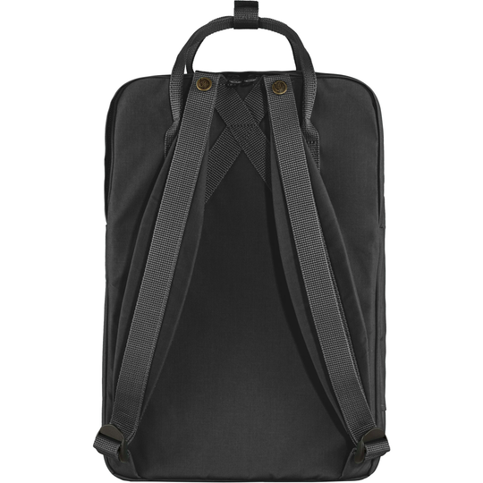 Kånken Laptop 15" black backpack with padded shoulder straps.