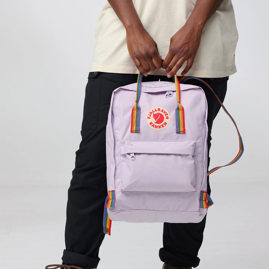 Kånken Rainbow backpack with rainbow straps, special edition.