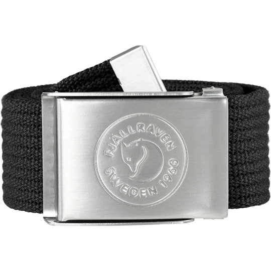 1960 Logo Belt with metal buckle and canvas strap.