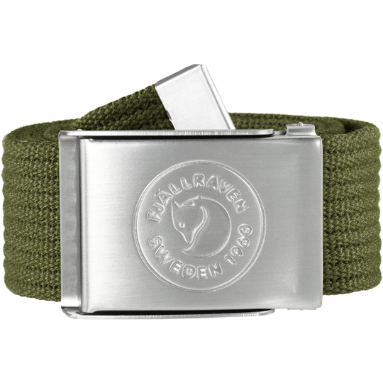 1960 Logo Belt with metal buckle and polyester canvas strap.