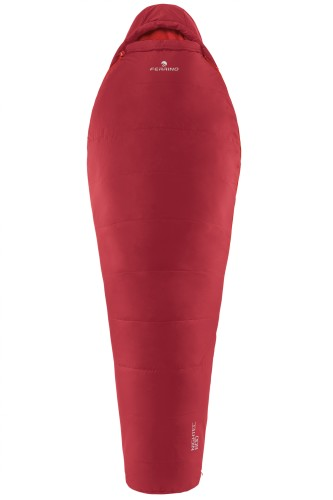Sacco a pelo rosso Nightec Lite Pro 600 L in poliestere riciclato, ideale per alpinismo e trekking.