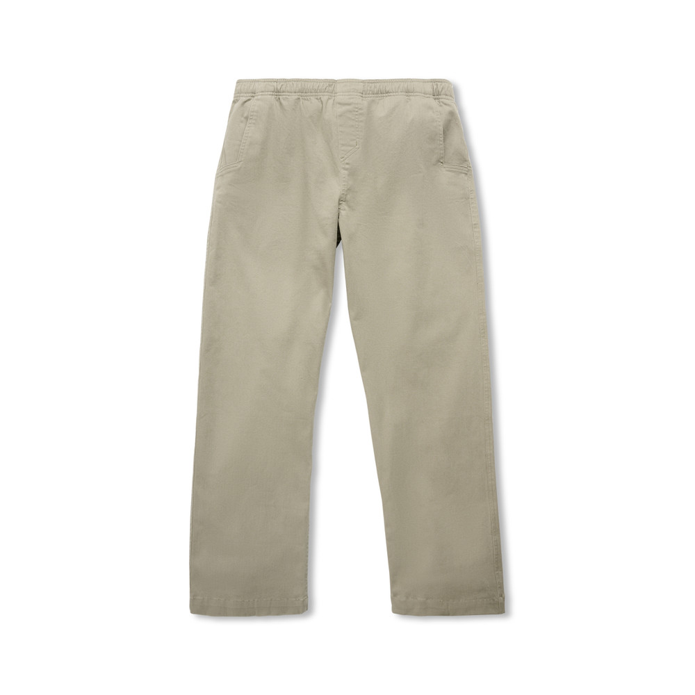 Pantaloni Dirtbag in twill elasticizzato con tasche a scomparsa ed elastico in vita, ideali per arrampicata.