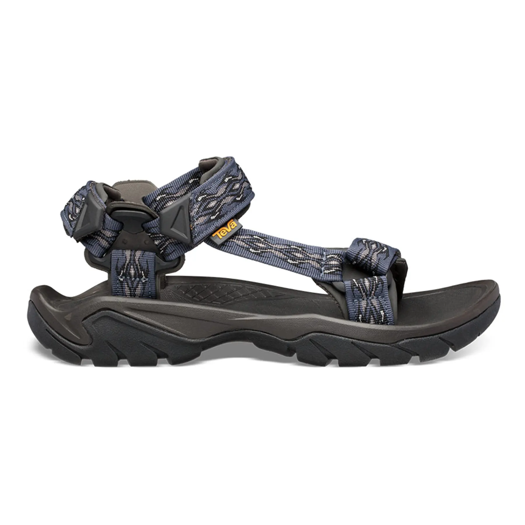 M Terra FI 5 Universal sandal with quick-drying REPREVE® polyester, durable rubber sole, and adjustable strap.