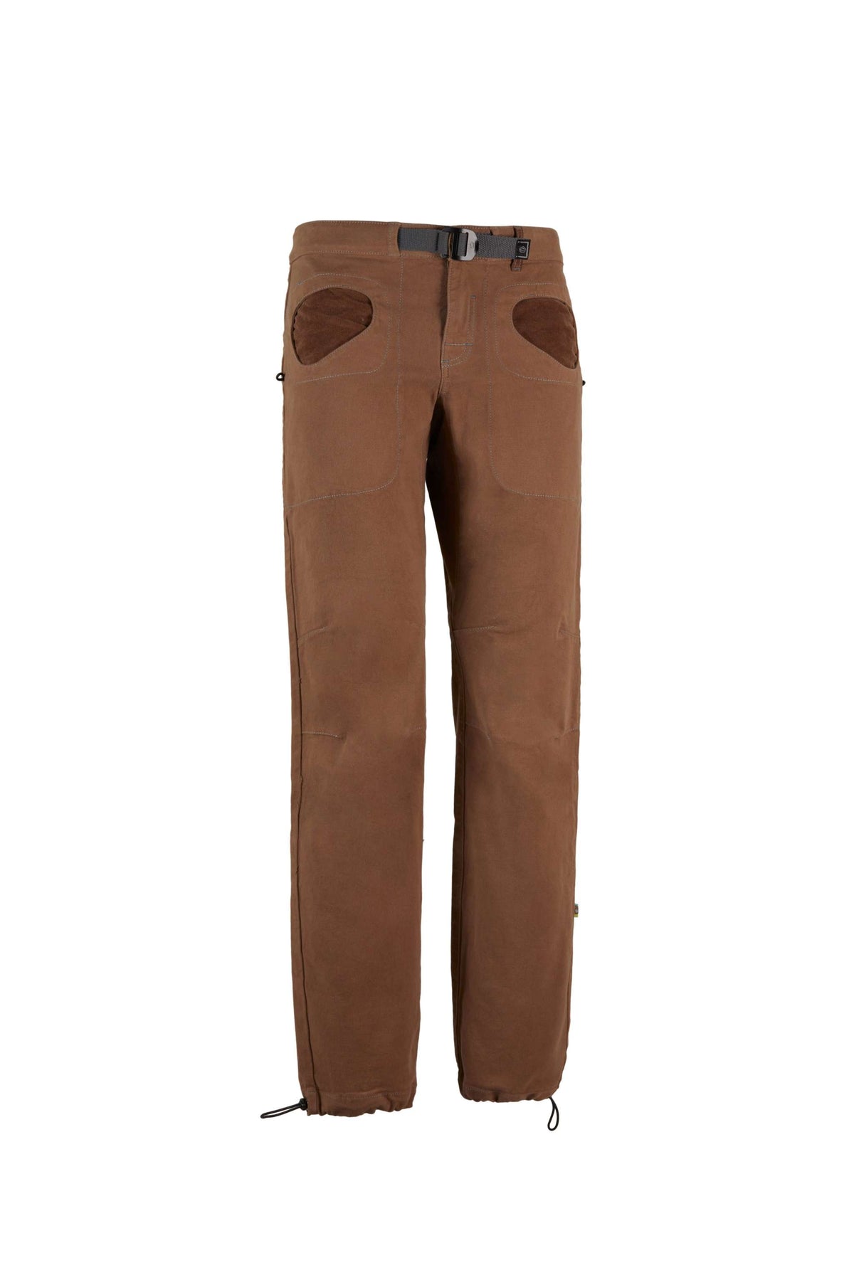 Pantaloni da arrampicata in cotone biologico con cintura integrata regolabile e tasche funzionali, vestibilità regular.