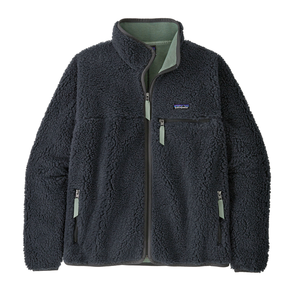 Cardigan Natural Blend Retro caldo e sostenibile con zip e tasche zip<br>