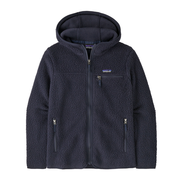 W's Retro Pile Hoody giacca donna in pile morbidissimo 100% poliestere riciclato con cappuccio e zip integrale, look vintage e certificazione Fair Trade
