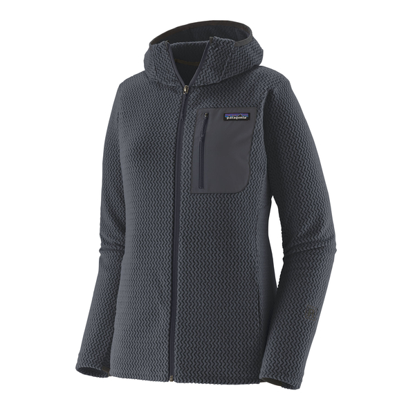 W's R1 Air lightweight breathable full-zip hoody in recycled polyester with hood and zippered pockets