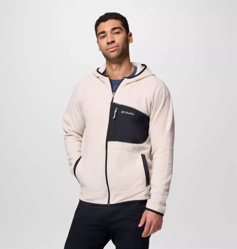 Giacca con cappuccio Fast Trek™ in fleece e overlay resistenti per uomo, ideale per outdoor urbano e clima fresco