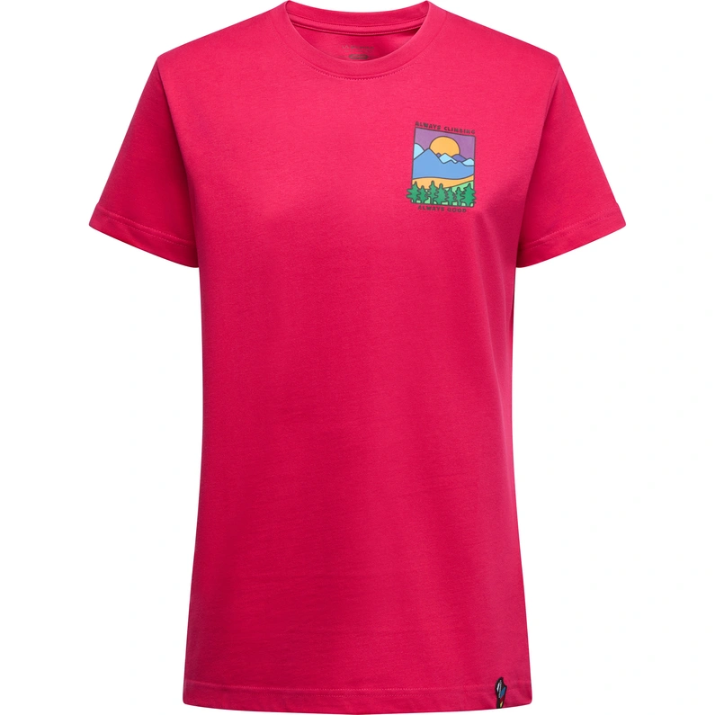 Always Climbing W women's climbing t-shirt with soft cotton and climbing graphic design
