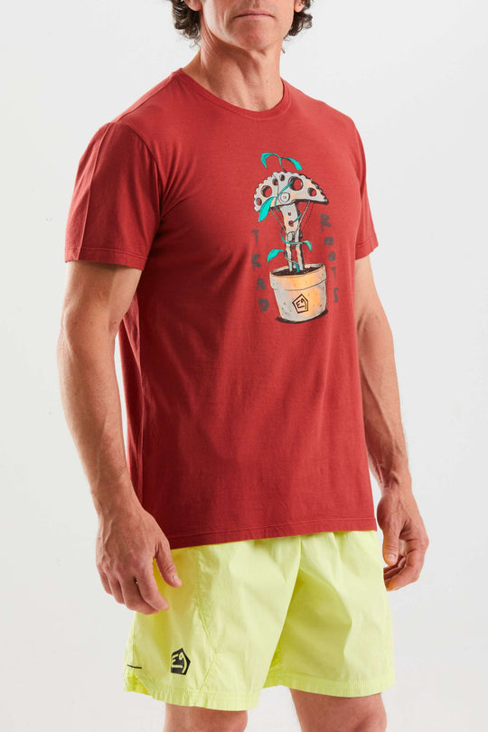 T-shirt jersey leggero in cotone biologico con stampa originale, comfort e vestibilità regular fit, ideale per outdoor e tempo libero