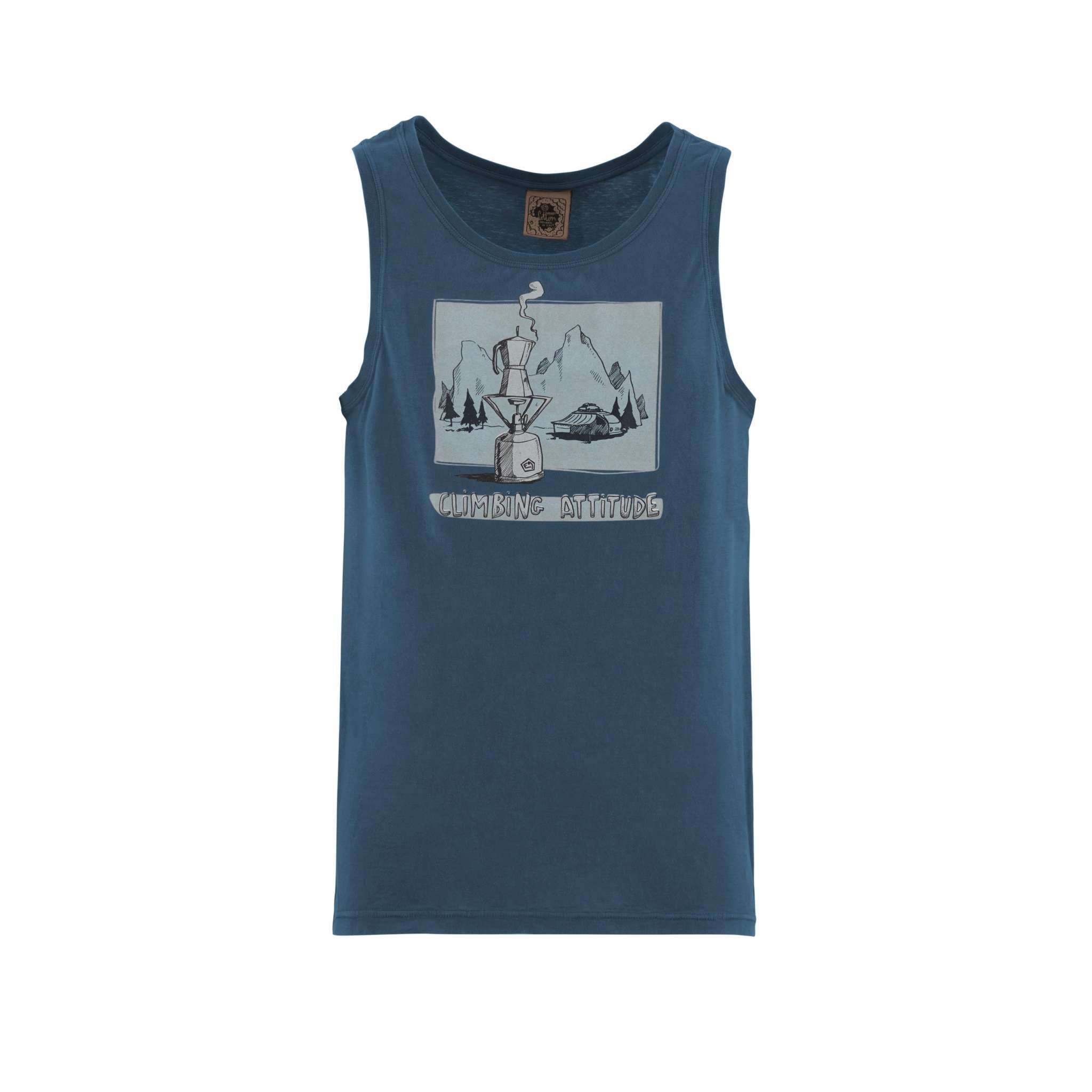 Canotta uomo in cotone biologico slim fit con stampa frontale prodotta in Italia