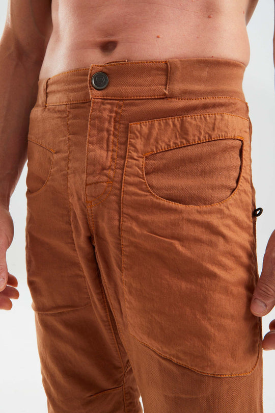 Pantalone tecnico da arrampicata E9 F-Blat 2 in lino e cotone biologico, comodo e traspirante per outdoor e bouldering
