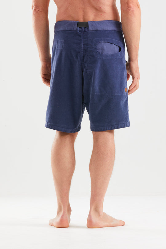 Rondo Belt Short VS outdoor climbing shorts made of organic cotton corduroy with adjustable integrated belt and eco-leather detail