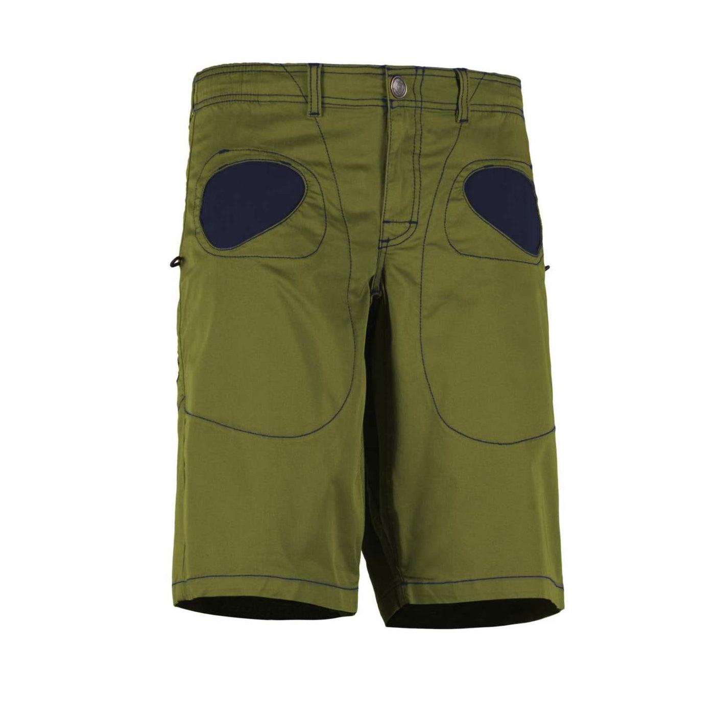 Rondo Short S shorts arrampicata in cotone biologico con tasche a contrasto e porta-spazzolino, comfort regular fit made in Italy