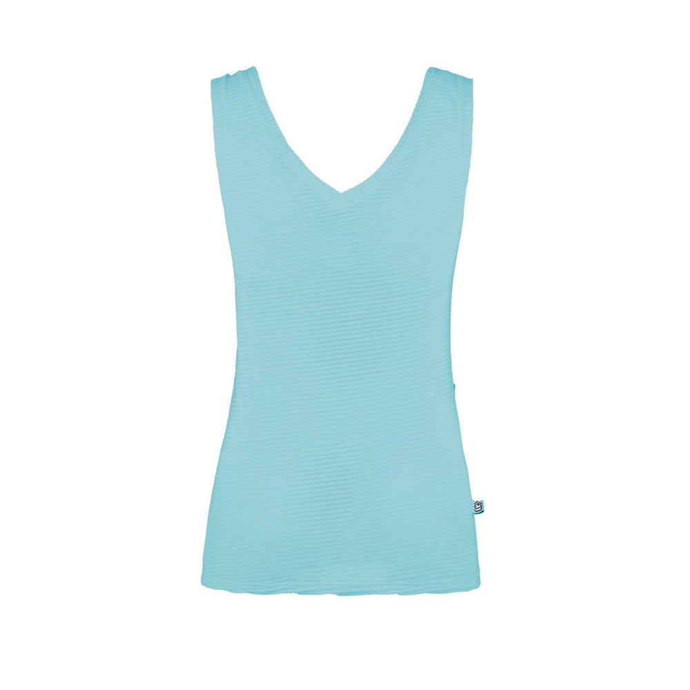 Canotta donna Nancy with decorative front print and jacquard jersey back detail, regular fit, made in Italy