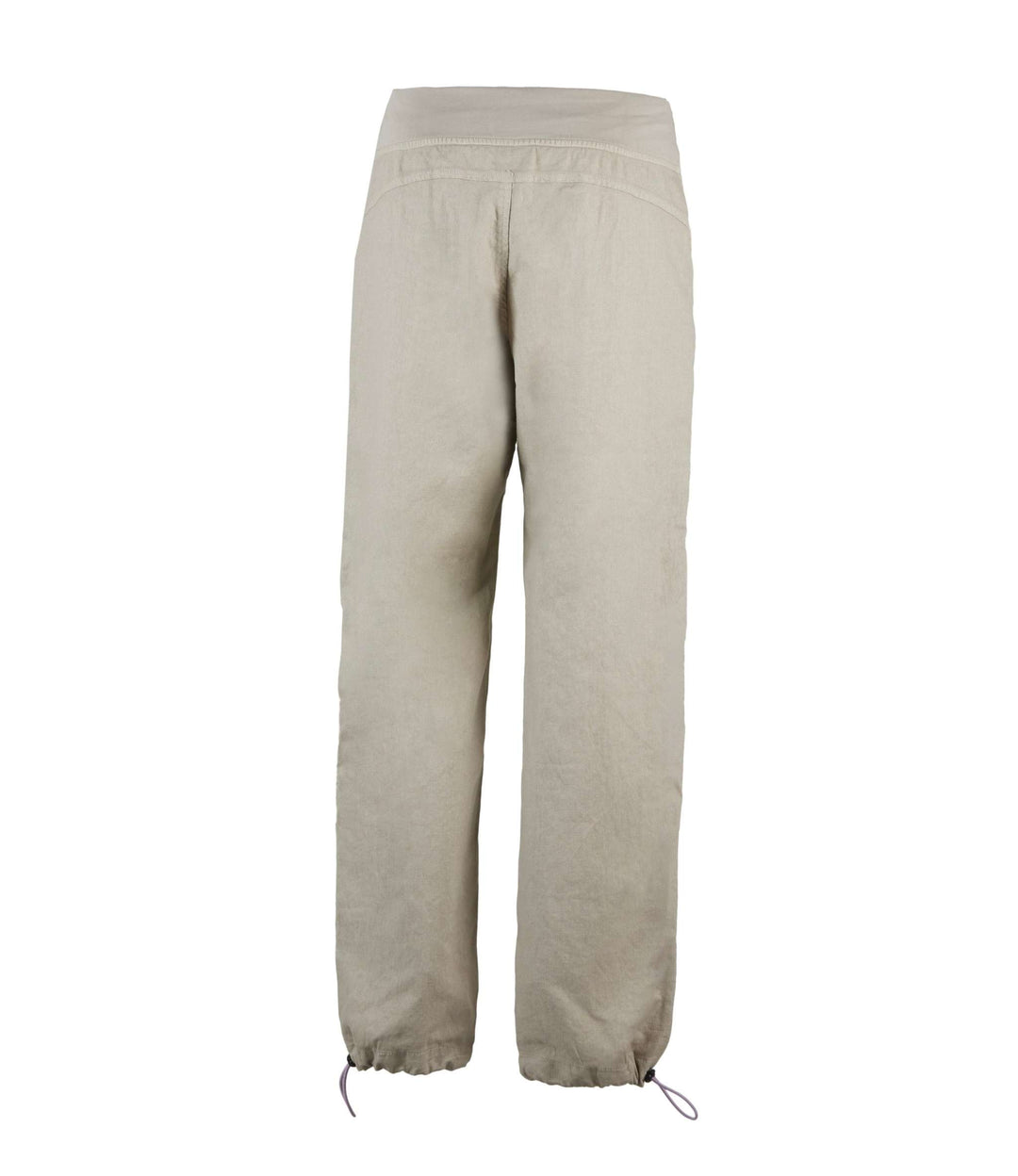 Pantaloni outdoor e climbing in lino e cotone biologico con tasche in pizzo sangallo e vita elasticizzata, slim fit e made in Italy