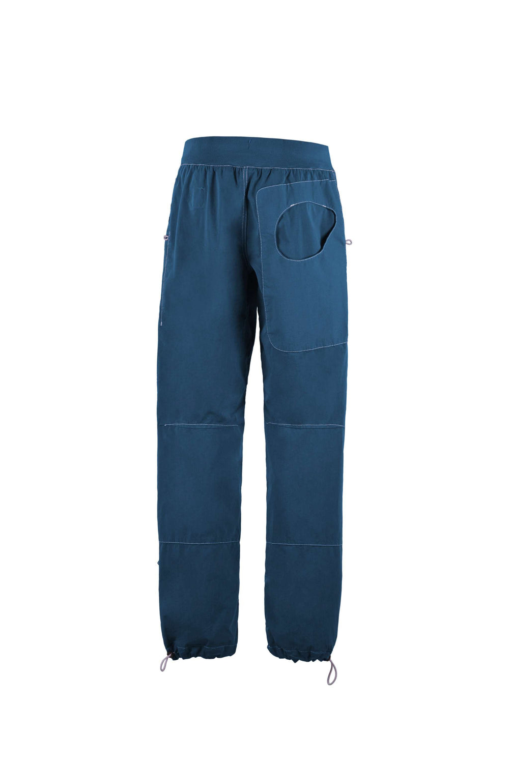 Pantaloni outdoor in popeline tecnico con 72% cotone biologico, resistenti e leggeri, tasche a contrasto, vita e fondo gamba regolabili, design made in Italy.