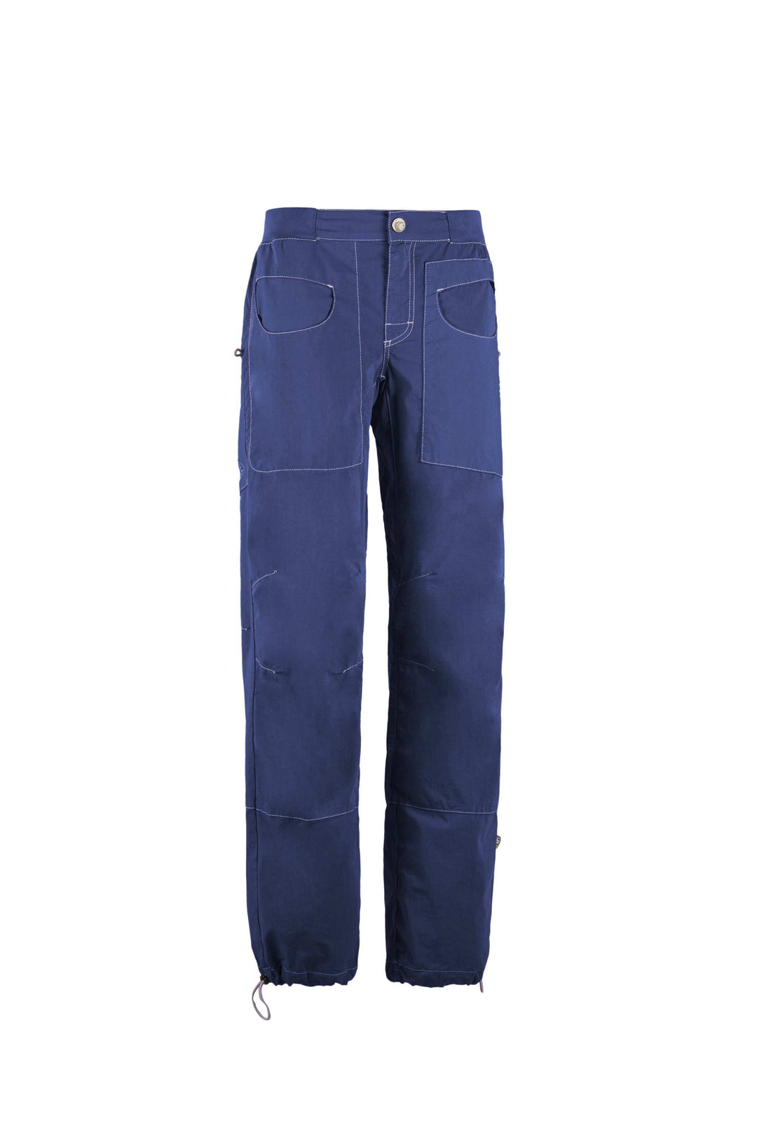 Pantaloni outdoor in popeline tecnico con cotone biologico, tasche a contrasto e vita regolabile per arrampicata e attività outdoor