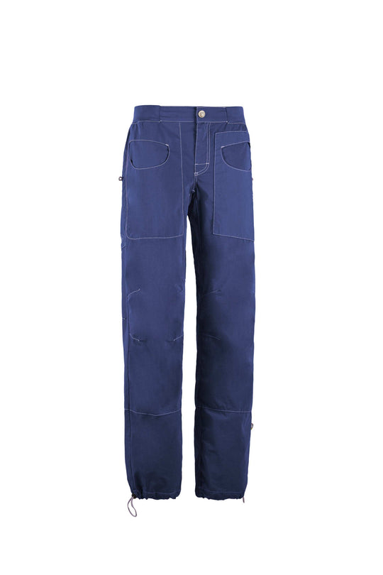 Pantaloni outdoor in popeline tecnico con cotone biologico, tasche a contrasto e vita regolabile per arrampicata e attività outdoor