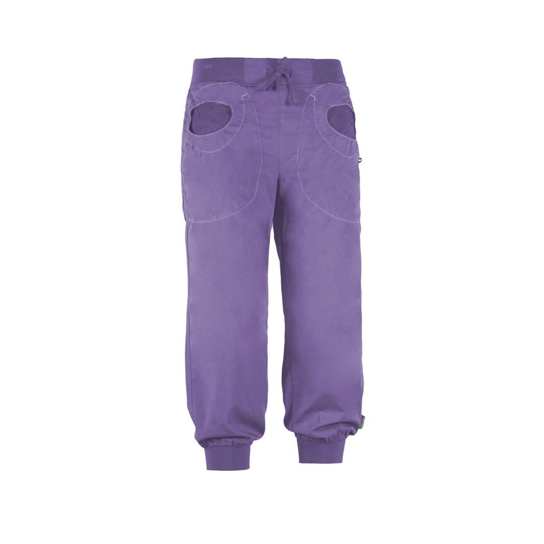 Pantaloni 3/4 outdoor in bamboo e cotone biologico con tasche pizzo sangallo e vita regolabile, slim fit, made in Italy