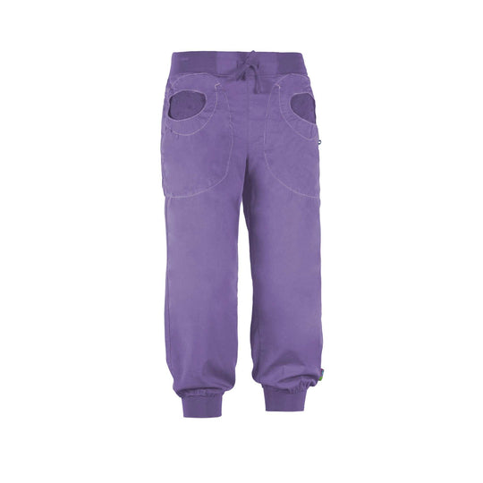 Pantaloni 3/4 outdoor in bamboo e cotone biologico con tasche pizzo sangallo e vita regolabile, slim fit, made in Italy