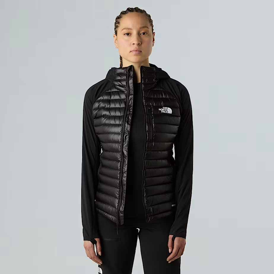 Summit Breithorn Lt Hybrid Hoodie with ProDown 800 insulation and stretch panels for climbing and alpine use