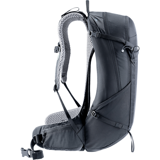 Deuter Futura 29 EL hiking backpack with ventilated mesh back, chest straps, and rain cover for daily excursions