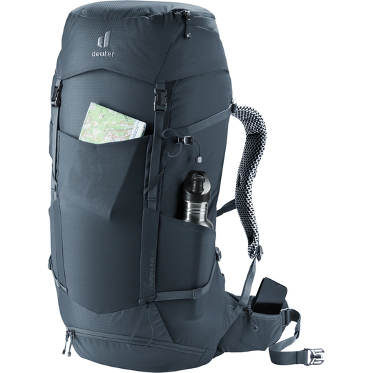 Futura Pro 40 trekking backpack with Aircomfort Sensic Pro ventilation and ergonomic VariFlex ECL hip fins