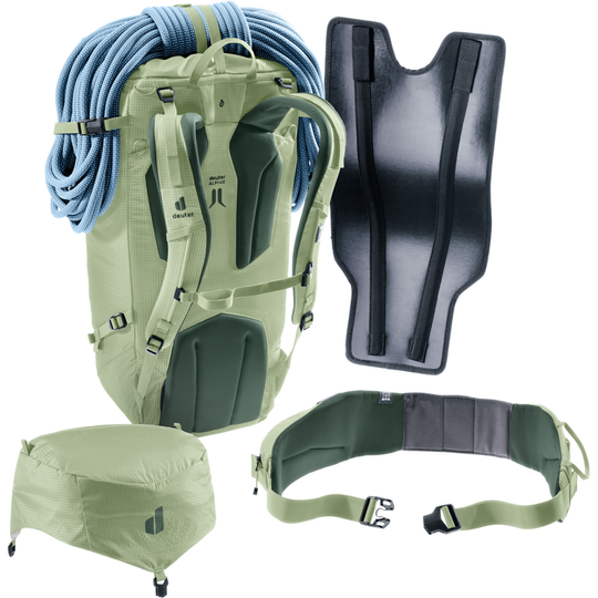 Zaino Deuter Guide 34+6 escursionismo alpino con sistema contact back e cintura staccabile