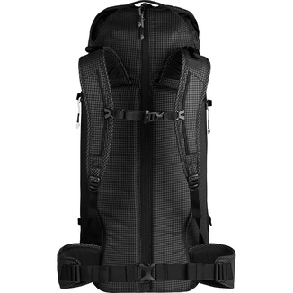 Affinity 42 Ortovox climbing backpack with rolltop, padded back, and multiple straps for secure gear carrying