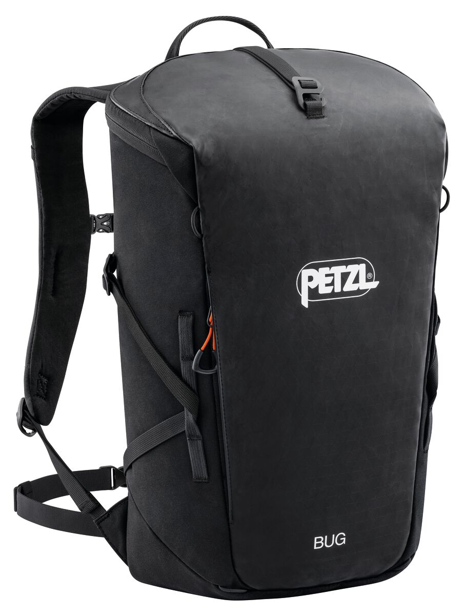 Bug climbing backpack with 18L capacity, ergonomic design, and multiple compartments for everyday and climbing use