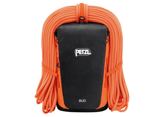 Bug climbing backpack with 18L capacity, ergonomic design, and multiple compartments for climbing gear and daily use