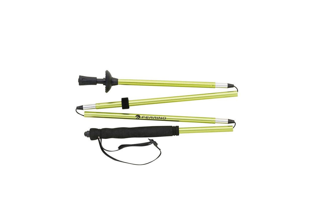 Bastoncini Jet green trekking poles lightweight compact for hiking and outdoor use
