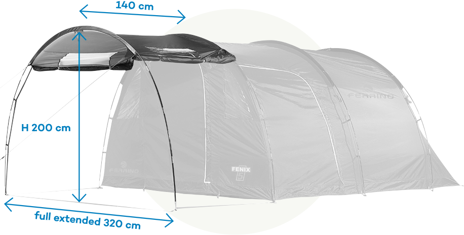 Tettoia per 5 posti all'aperto moderna e resistente