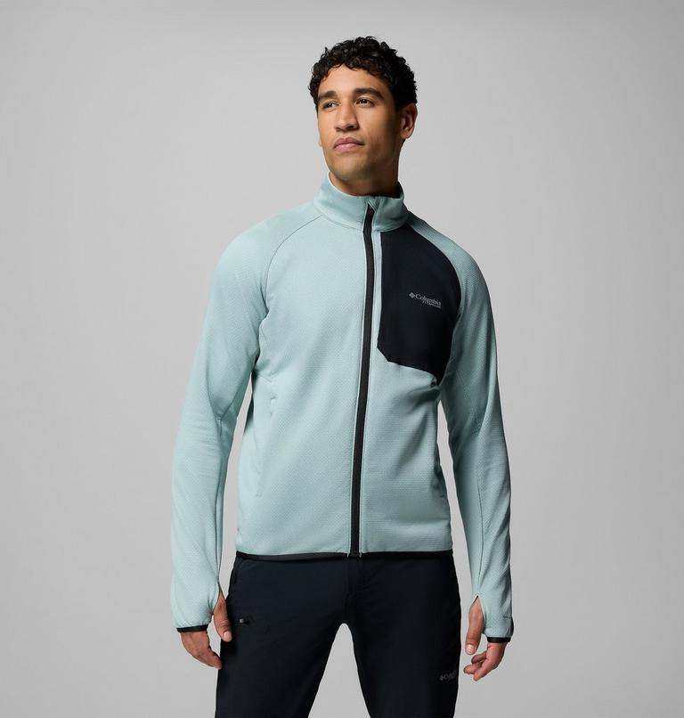 Lightweight Triple Canyon™ Grid Fleece FZ II hiking jacket with zippered pockets and thumb holes for outdoor activities