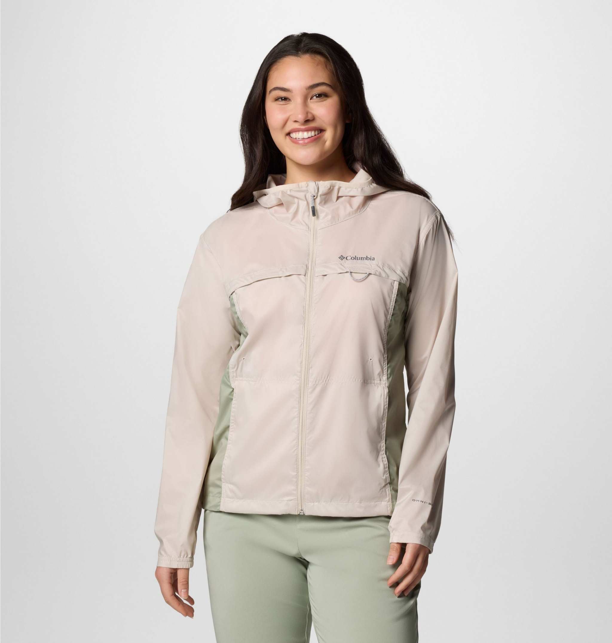 Giacca a vento donna Crested Canyon con ventilazione e finitura idrorepellente per escursionismo
