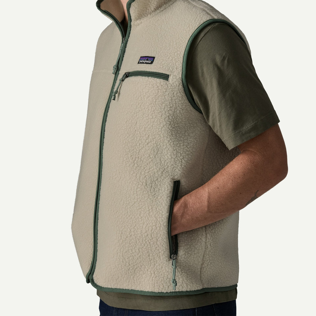 Patagonia M's Retro Pile Vest - Pelican / Canopy Green - foto 5