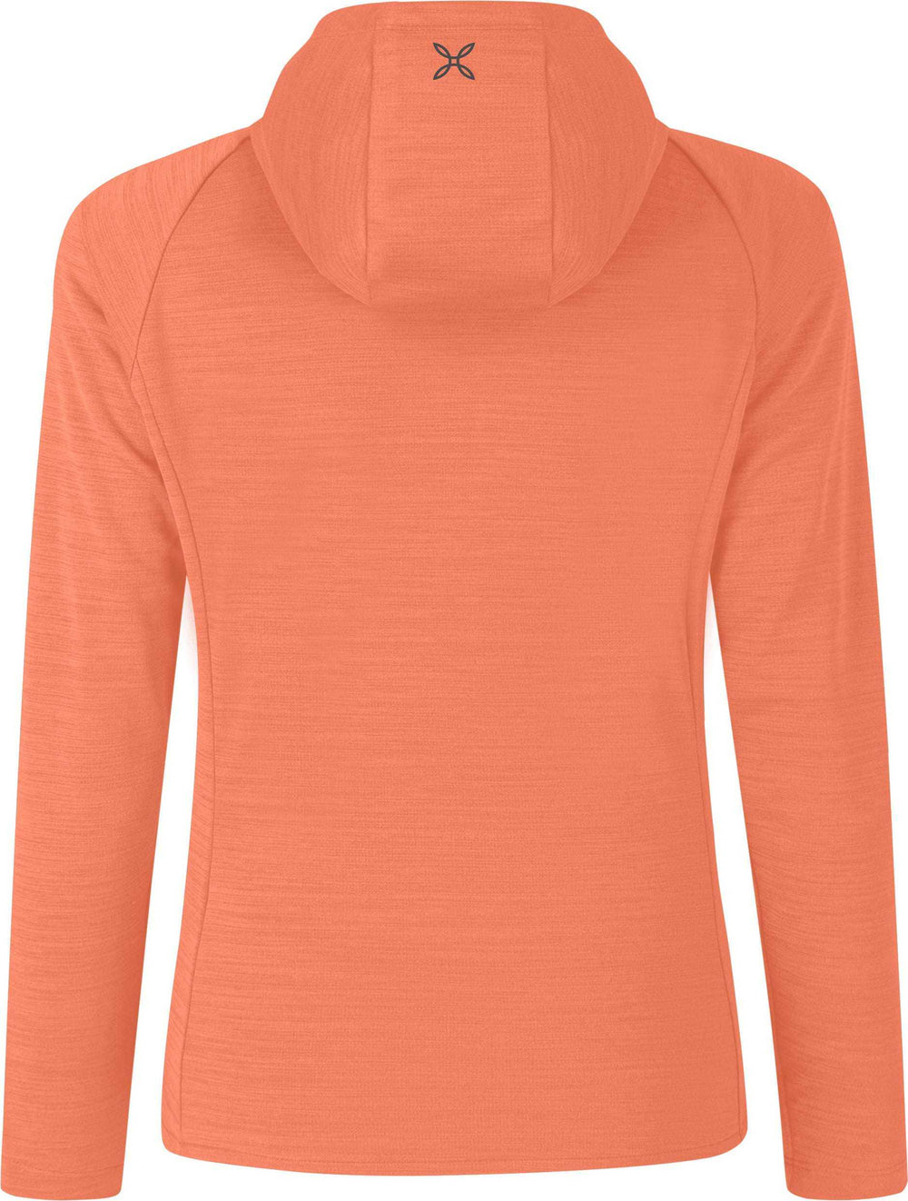 Woman wearing quick-dry Maglia Woman jacket with hood for climbing and trekking outdoors