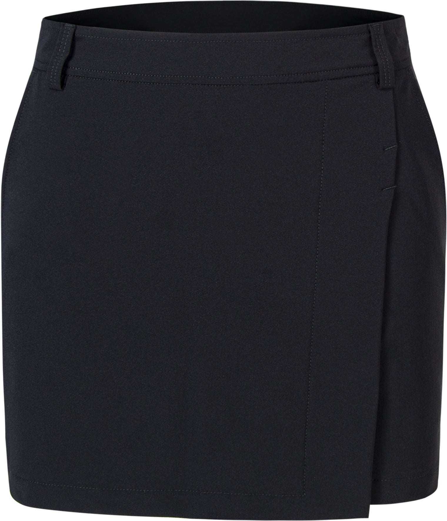 Outdoor Stretch Skirt for women, water-resistant nylon with integrated shorts, perfect for outdoor activities.