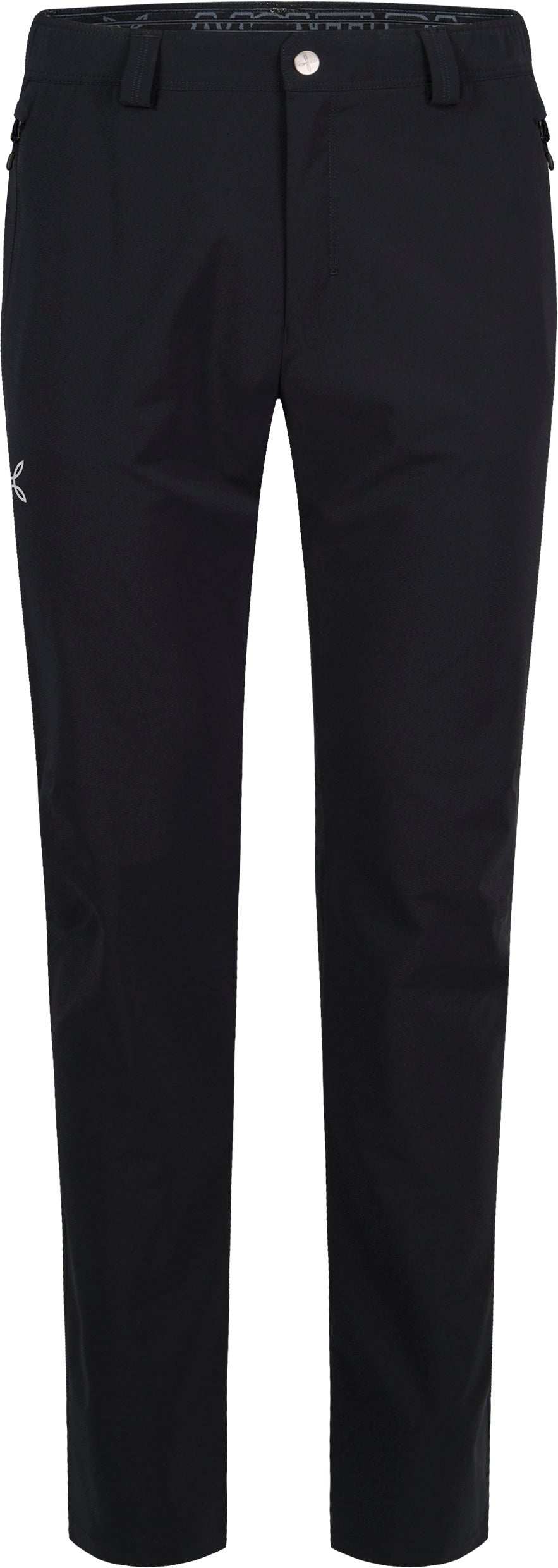 Manghen Pants for outdoor activities, stretch nylon, black.
