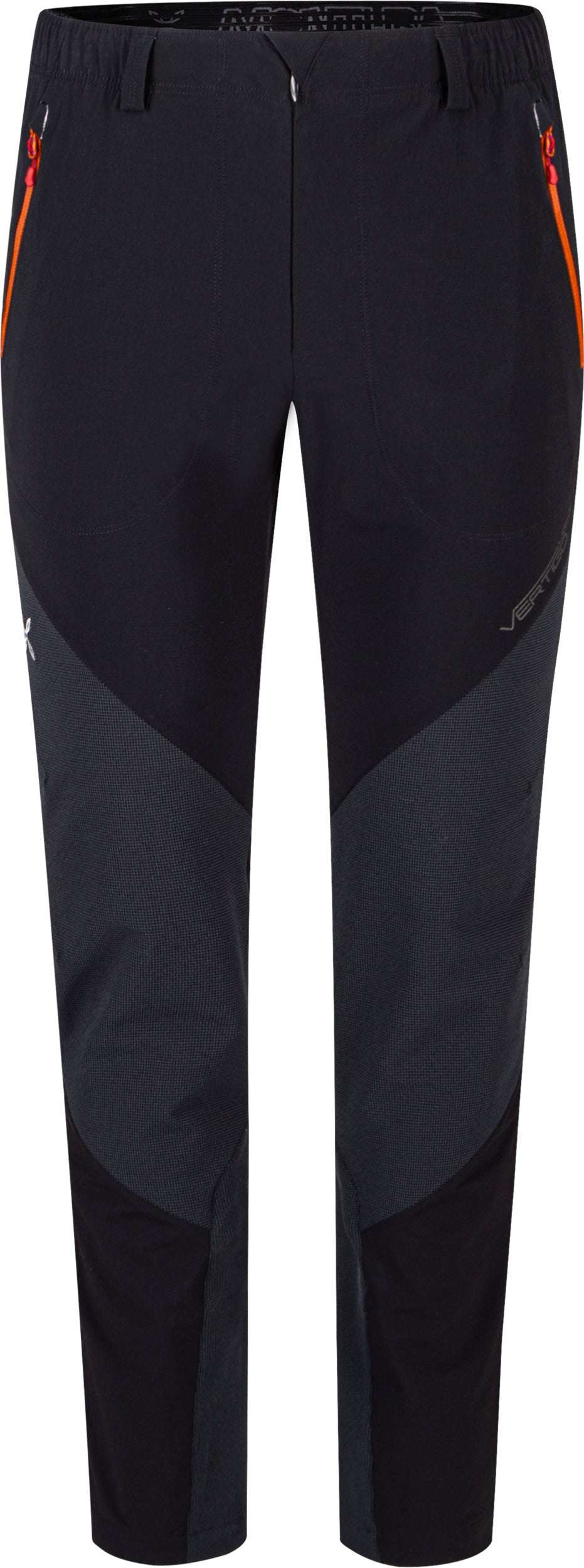 Men's Vertigo Light 2 Pants, black nylon stretch, durable, breathable, zip pockets, ideal for outdoor activities.