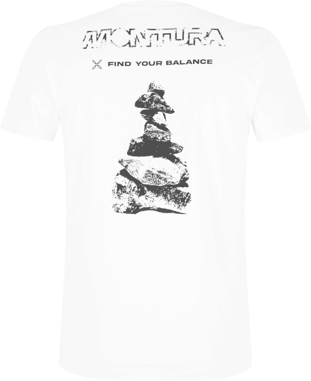 Balance Men's T-Shirt in organic cotton with rock print and Montura logo, light and breathable for the summer