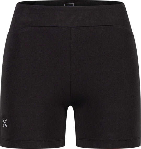 Pantaloncini Shiva donna in cotone organico elasticizzato per arrampicata comoda e flessibile