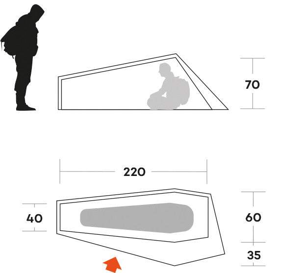 Tenda Piuma bianca con pieghe morbide su sfondo luminoso