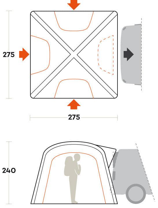Tenda Wanderer Trunk pronta per avventure outdoor