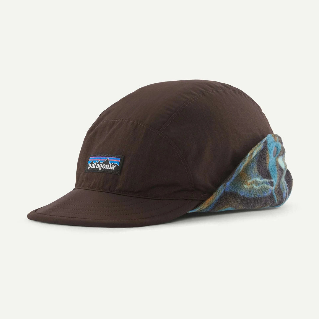 Patagonia Isthmus Earflap Cap: cappellino marrone con paraorecchie a fantasia