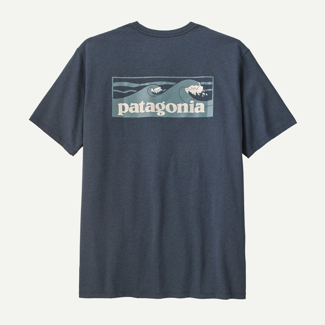 Patagonia Men's Boardshort Logo Pocket Responsibili-Tee Summit Blue - fronte