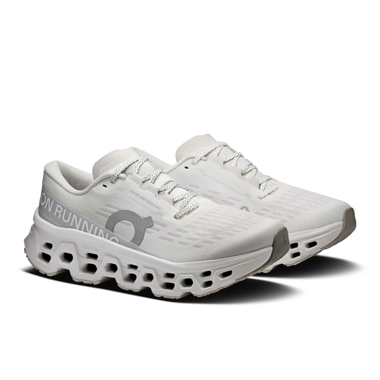 Sneakers Cloudmonster 3 W bianche con design modernizzato e suola spessa